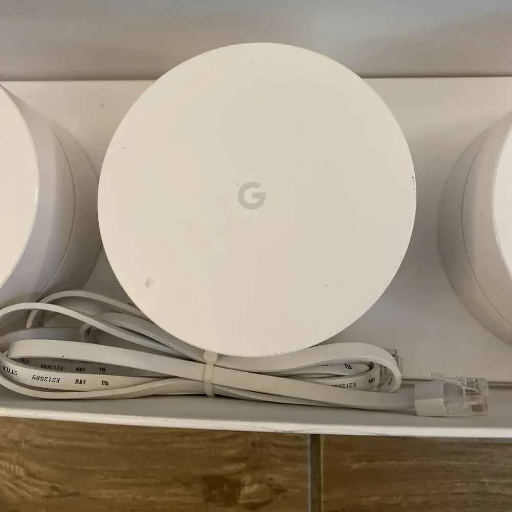 Google AC1304 Mesh Wifi Router Wireless Router 3 Pack (No Power Cables)